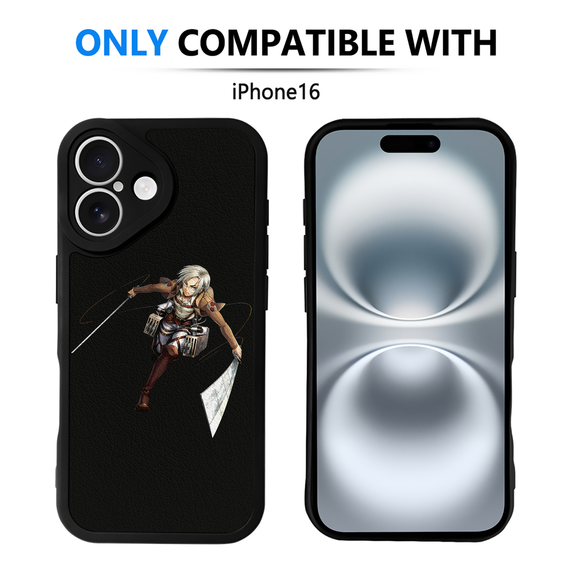 （画像用）  【iPhone 16シリーズ対応】シリコンスマホケース（レザー調） 材質：シリコン